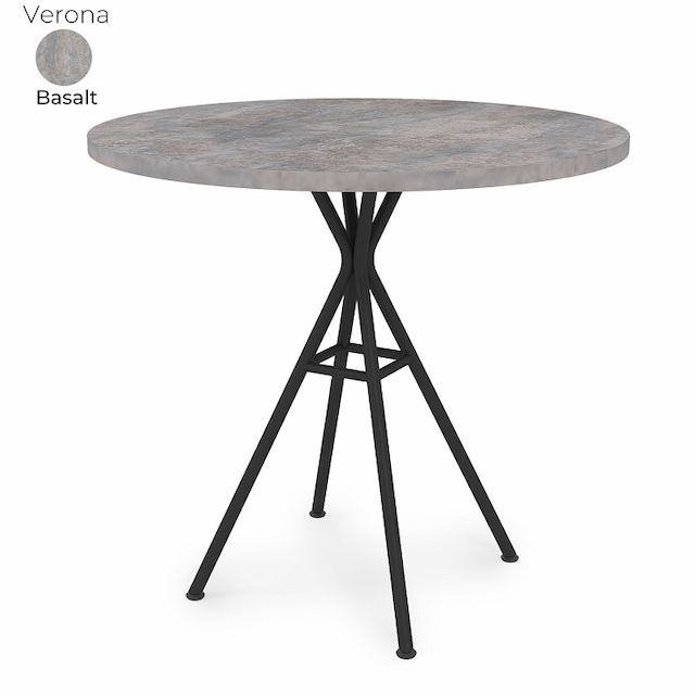 Стол обеденный круглый Алсав 21Verona.008.R Basalt