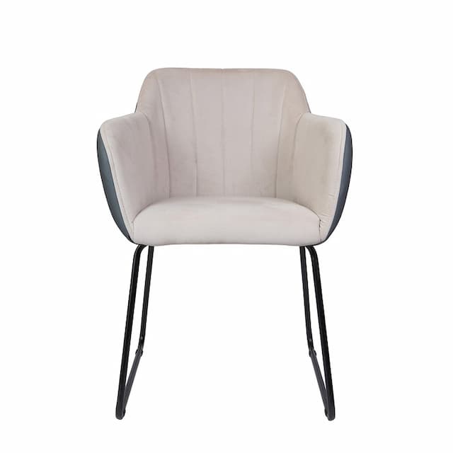 Кресло Norden Bravo BR-03-02 (бежевая ткань / серая экокожа)