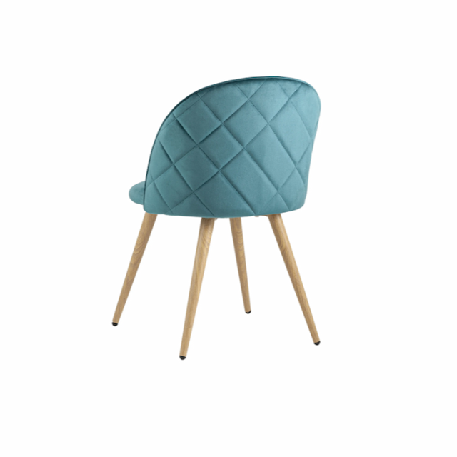 Стул-полукресло Клен Ингрид NEW сгр046/3 велюр с ромбами с мягким сиденьем (велюр, аквамарин)