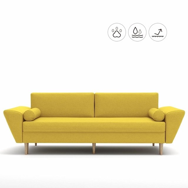 Диван Мастерфабрик Мазего Saga yellow ткань рогожка