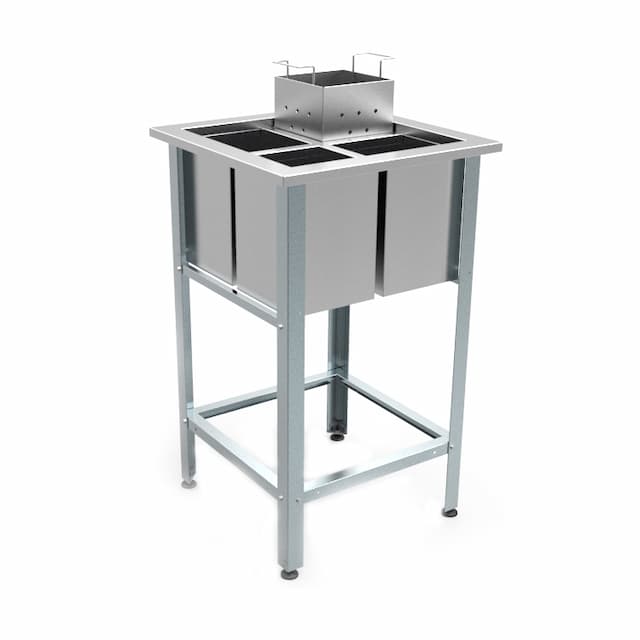 Ванна моечная для мойки яиц сварная КОБОР ВМЯ/1-53/53/430