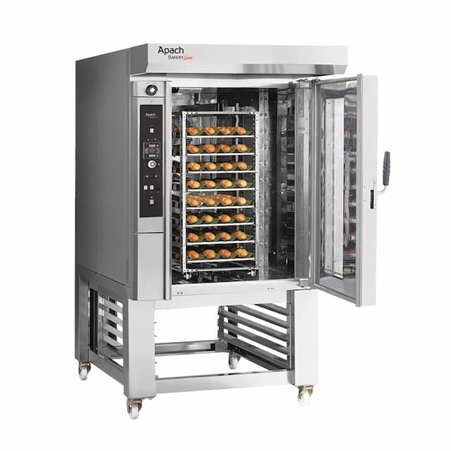 Печь миниротационная электрическая с подом на колесах APACH BAKERY LINE C46EL DPTA+E218PA/C
